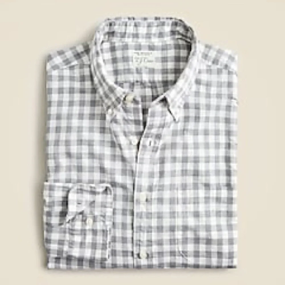 J.Crew Slim Untucked Secret Wash organic cotton poplin shirt